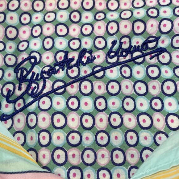 Bugatchi Uomo Striped Shirt Preowned Cotton Pastel Smart Casual Artsy Unique - Picture 3 of 13